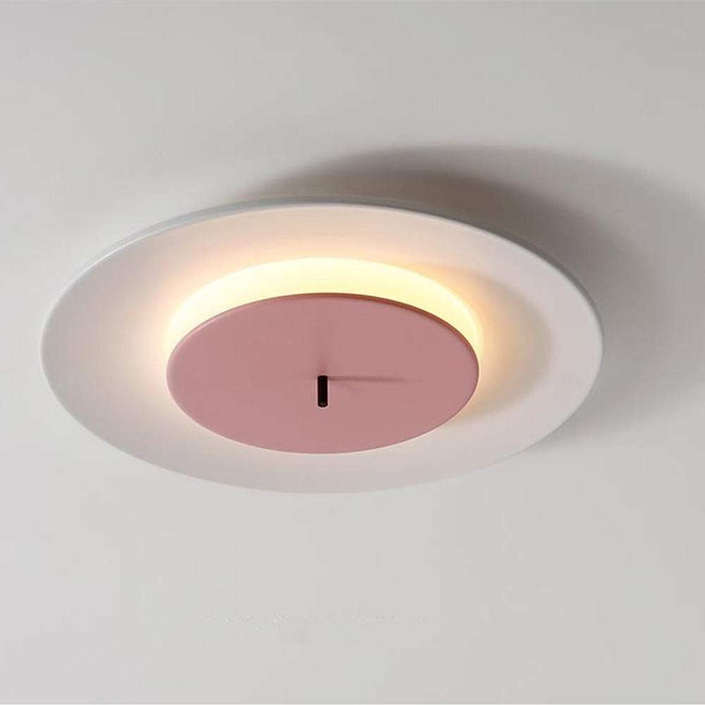 Modern Geometric Double Circle LED Flush Mount Ceiling Light for Bedroom and Hallway