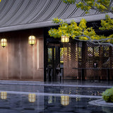 Vintage Waterproof Outdoor LED Hanging Chandelier for Garden and Courtyard Lighting