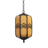 Vintage Waterproof Outdoor LED Hanging Chandelier for Garden and Courtyard Lighting