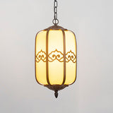 Vintage Waterproof Outdoor LED Hanging Chandelier for Garden and Courtyard Lighting