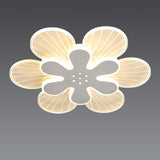 Modern Geometric Flower LED Flush Mount Ceiling Light Acrylic Dimmable Bedroom Fixture