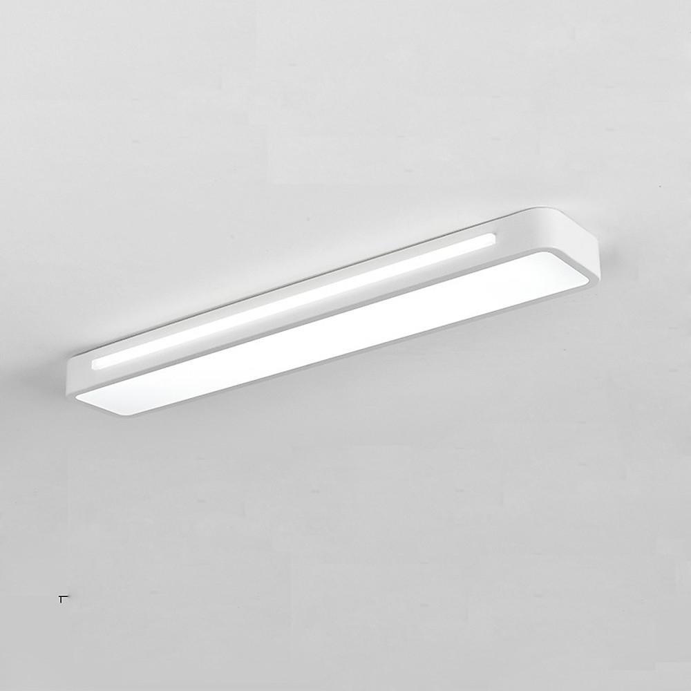 Modern Rectangular LED Flush Mount Ceiling Light for Kitchen Hallway and Home Office Lighting