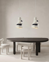 Clovo Postmodern Resin Pendant Light Grey White Decorative Hanging Lamp for Kitchen and Dining Room
