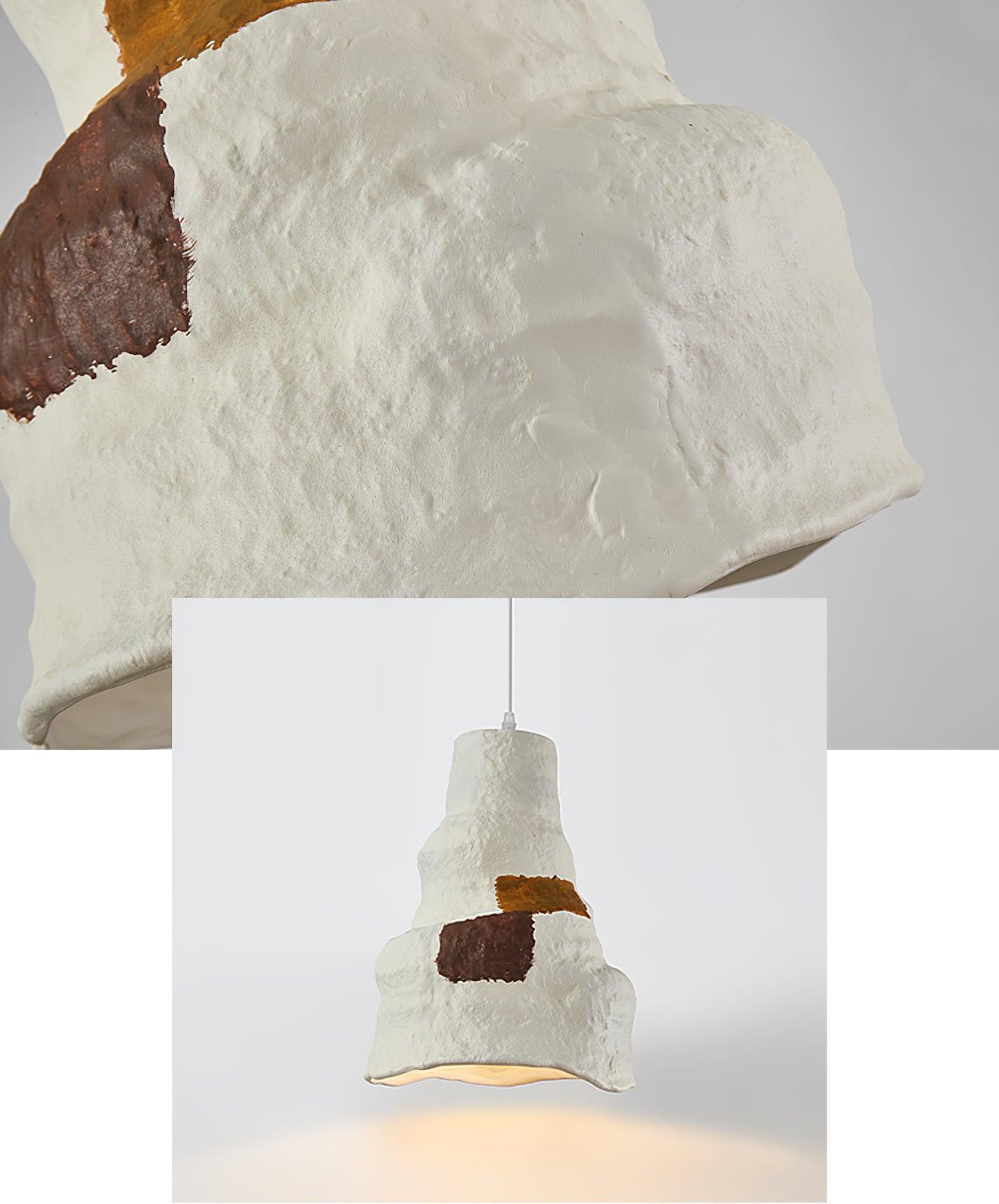 Clovo Postmodern Resin Pendant Light Grey White Decorative Hanging Lamp for Kitchen and Dining Room