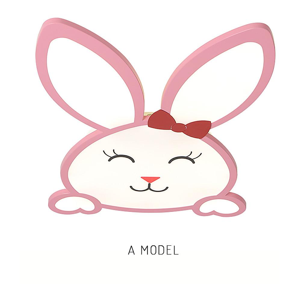Creative Bunny Shape LED Flush Mount Ceiling Light for Nursery and Kids Bedroom