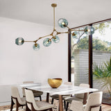 Colorful Glass Globe Sputnik Chandelier Modern Industrial Pendant Lighting for Dining Room and Bedroom