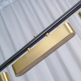 Colt Modern Linear Brass Pendant Light with Integrated LED for Kitchen Island