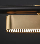Colt Modern Linear Brass Pendant Light with Integrated LED for Kitchen Island