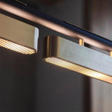 Colt Modern Linear Brass Pendant Light with Integrated LED for Kitchen Island
