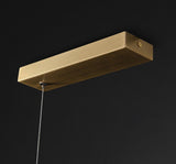 Colt Modern Linear Brass Pendant Light with Integrated LED for Kitchen Island