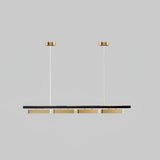 Colt Modern Linear Brass Pendant Light with Integrated LED for Kitchen Island