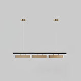 Colt Modern Linear Brass Pendant Light with Integrated LED for Kitchen Island