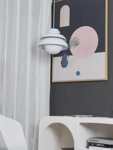 Concert Multi Shade Tiered Pendant Lamp Modern Matte Metal Hanging Ceiling Light for Living Room