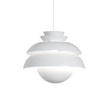 Concert Multi Shade Tiered Pendant Lamp Modern Matte Metal Hanging Ceiling Light for Living Room