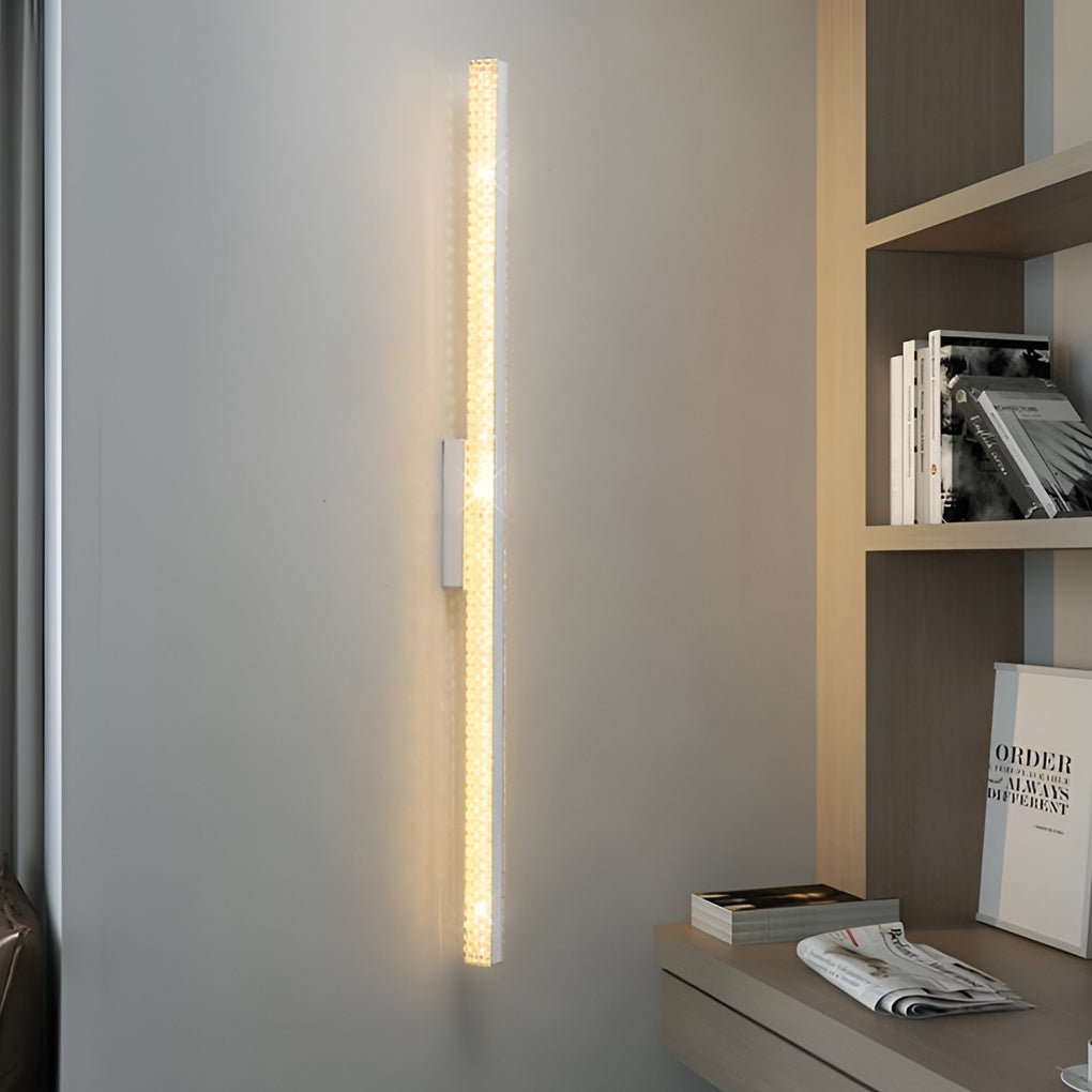 Contemporary 41 Inch Long Linear Acrylic Sword LED Wall Lamp for Modern Interiors