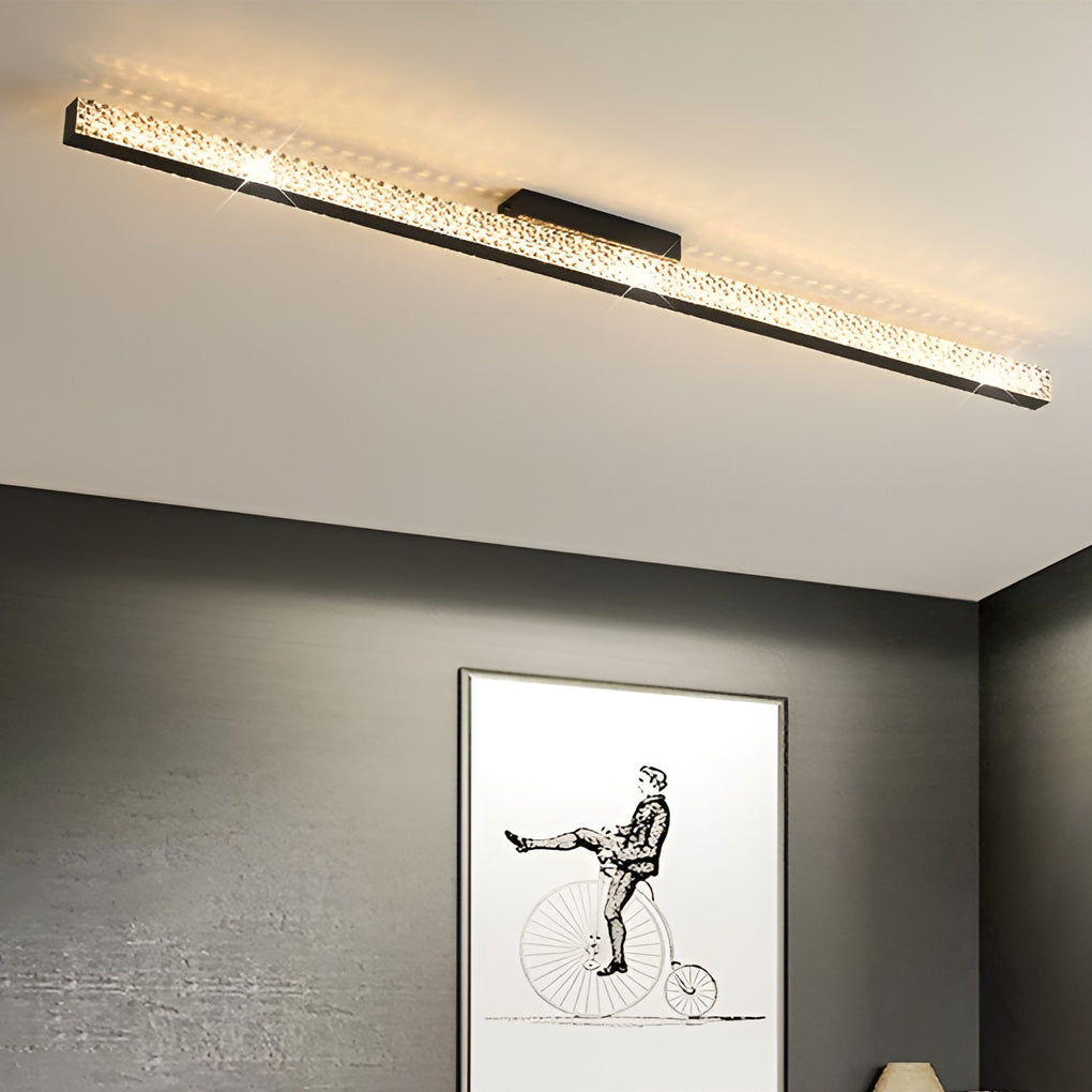 Contemporary 41 Inch Long Linear Acrylic Sword LED Wall Lamp for Modern Interiors