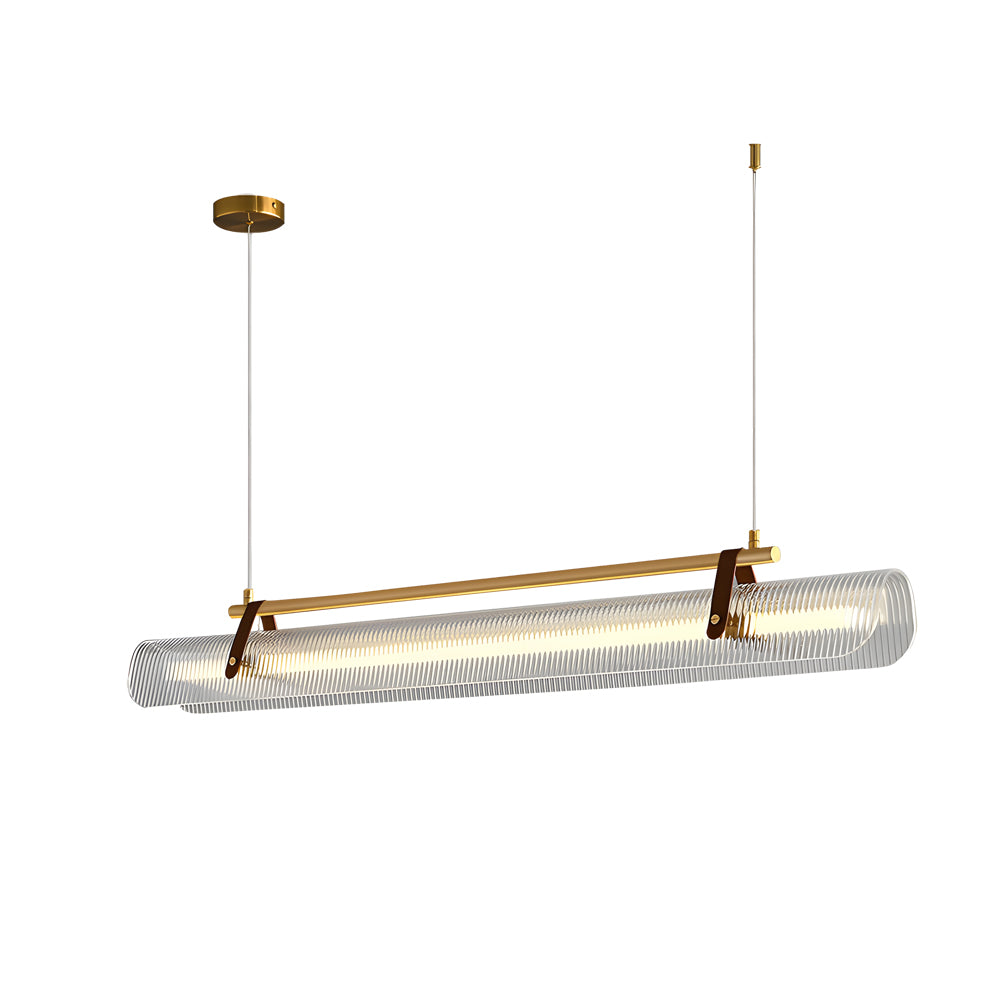 Contemporary Acrylic Nami Wave Kitchen Island Lighting LED Linear Pendant for Dining Room