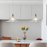 Contemporary Blue and Chrome Vortex Pendant Light with Swirl Design