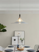Contemporary Blue and Chrome Vortex Pendant Light with Swirl Design