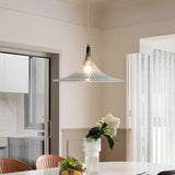 Contemporary Blue and Chrome Vortex Pendant Light with Swirl Design