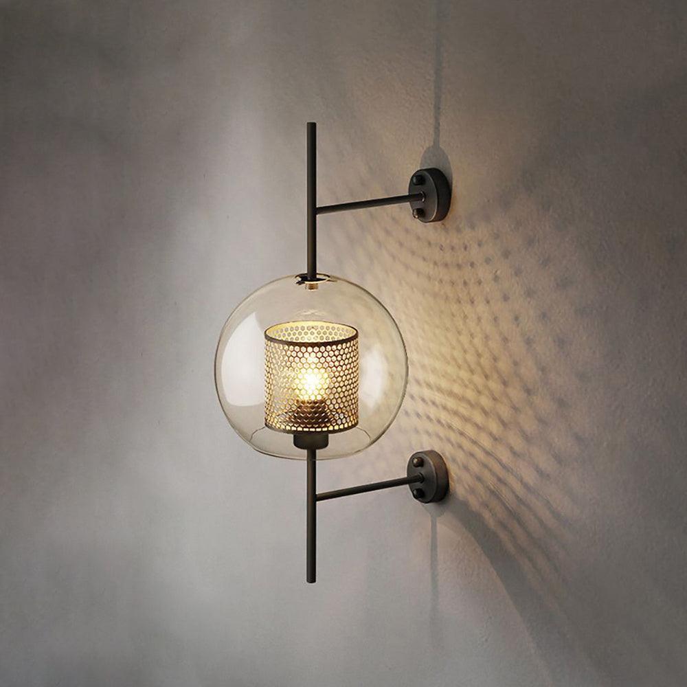 Contemporary Chiswick Glass Wall Sconce Sphere and Capsule Indoor Lighting Fixture
