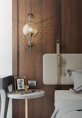 Contemporary Chiswick Glass Wall Sconce Sphere and Capsule Indoor Lighting Fixture