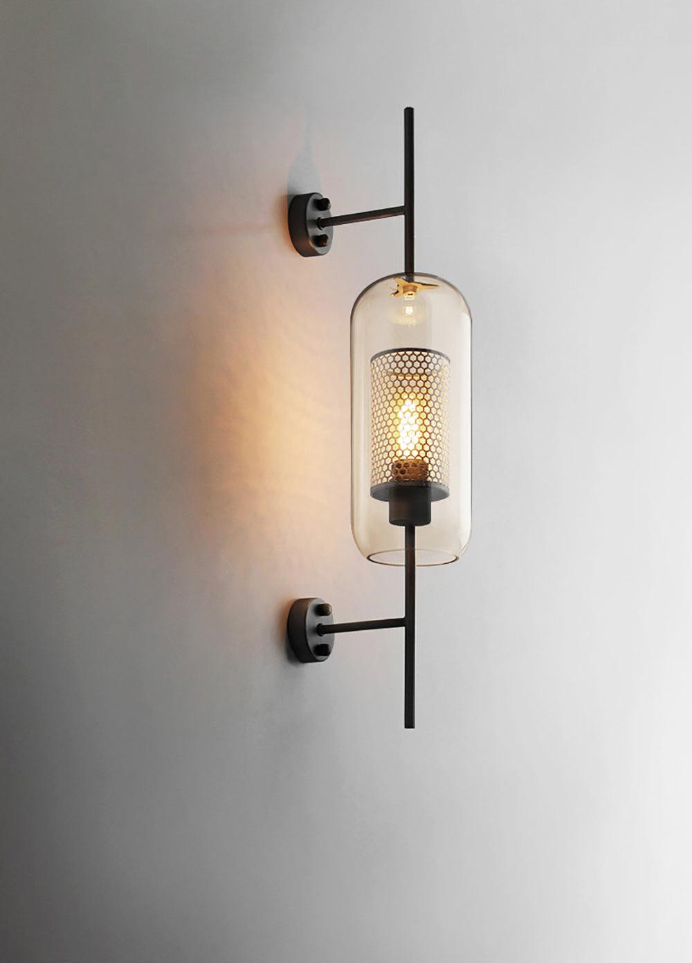 Contemporary Chiswick Glass Wall Sconce Sphere and Capsule Indoor Lighting Fixture