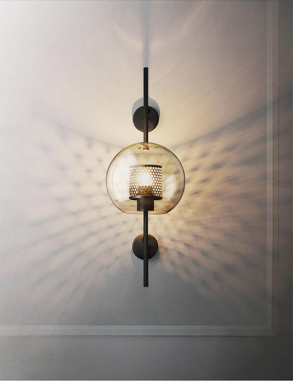 Contemporary Chiswick Glass Wall Sconce Sphere and Capsule Indoor Lighting Fixture