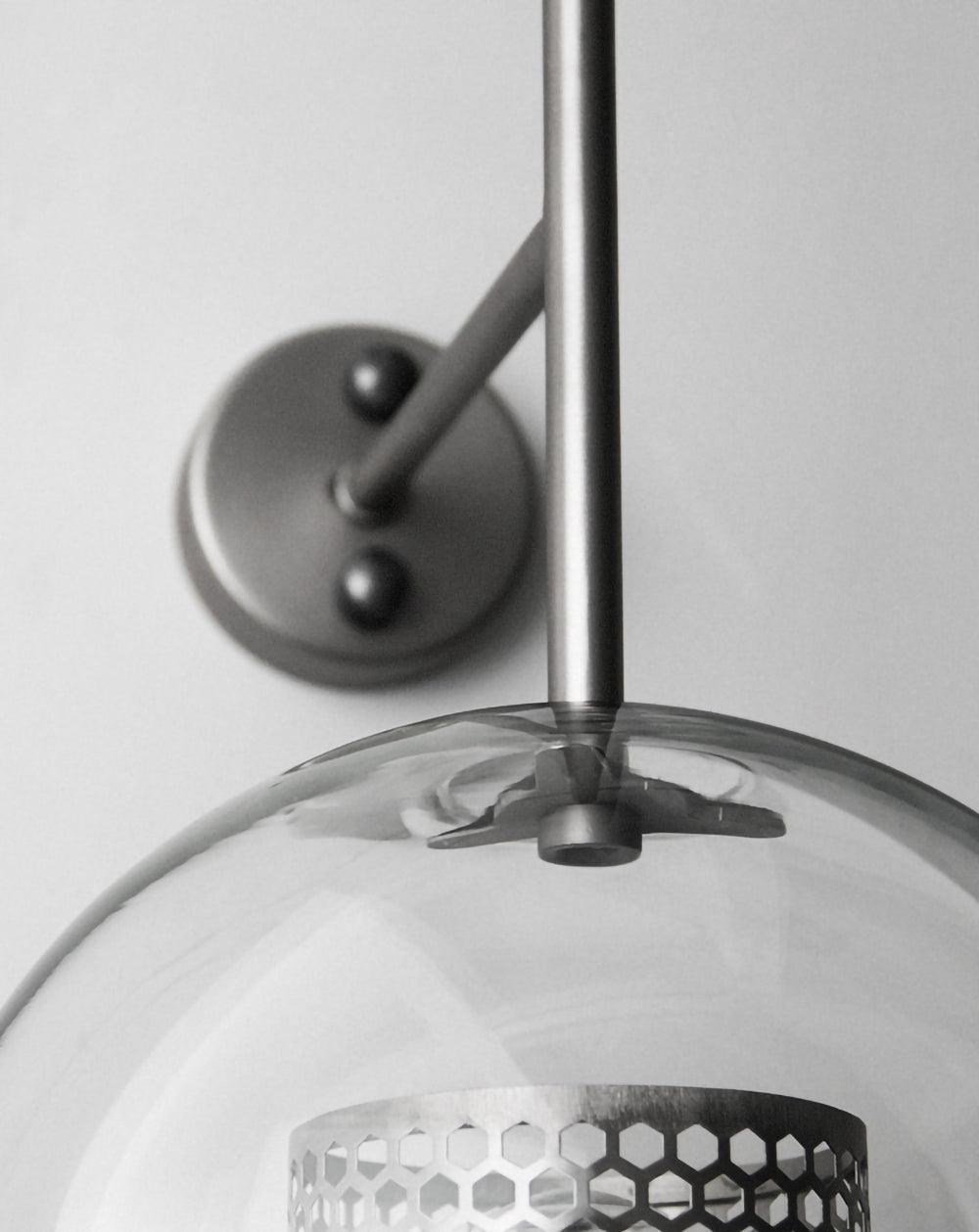 Contemporary Chiswick Glass Wall Sconce Sphere and Capsule Indoor Lighting Fixture