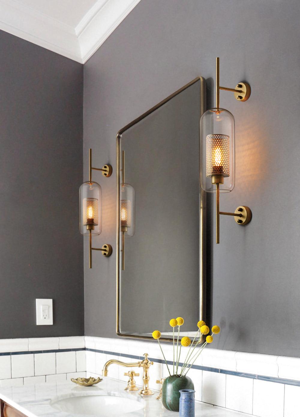 Contemporary Chiswick Glass Wall Sconce Sphere and Capsule Indoor Lighting Fixture
