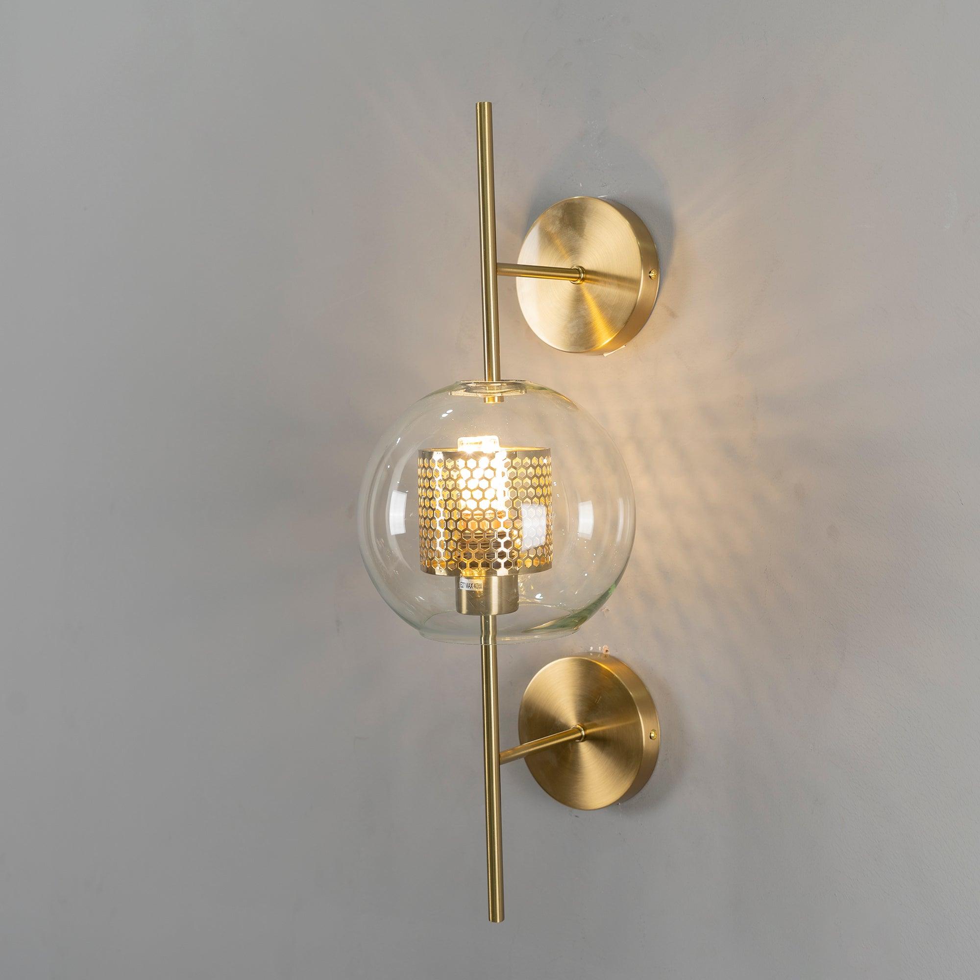 Contemporary Chiswick Glass Wall Sconce Sphere and Capsule Indoor Lighting Fixture