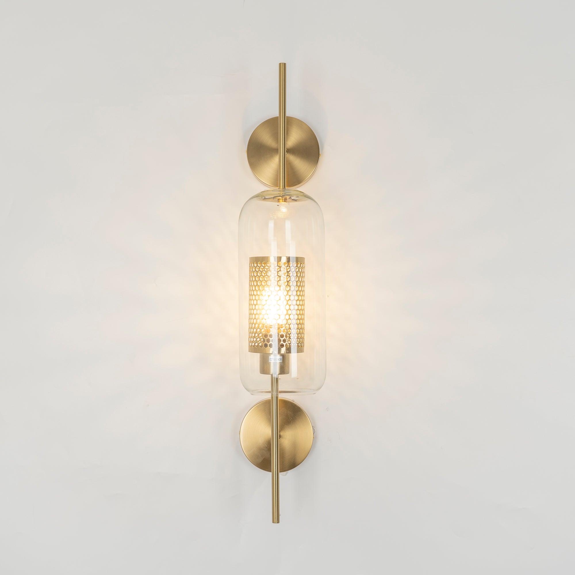 Contemporary Chiswick Glass Wall Sconce Sphere and Capsule Indoor Lighting Fixture