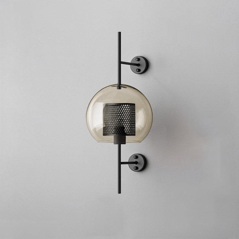 Contemporary Chiswick Glass Wall Sconce Sphere and Capsule Indoor Lighting Fixture