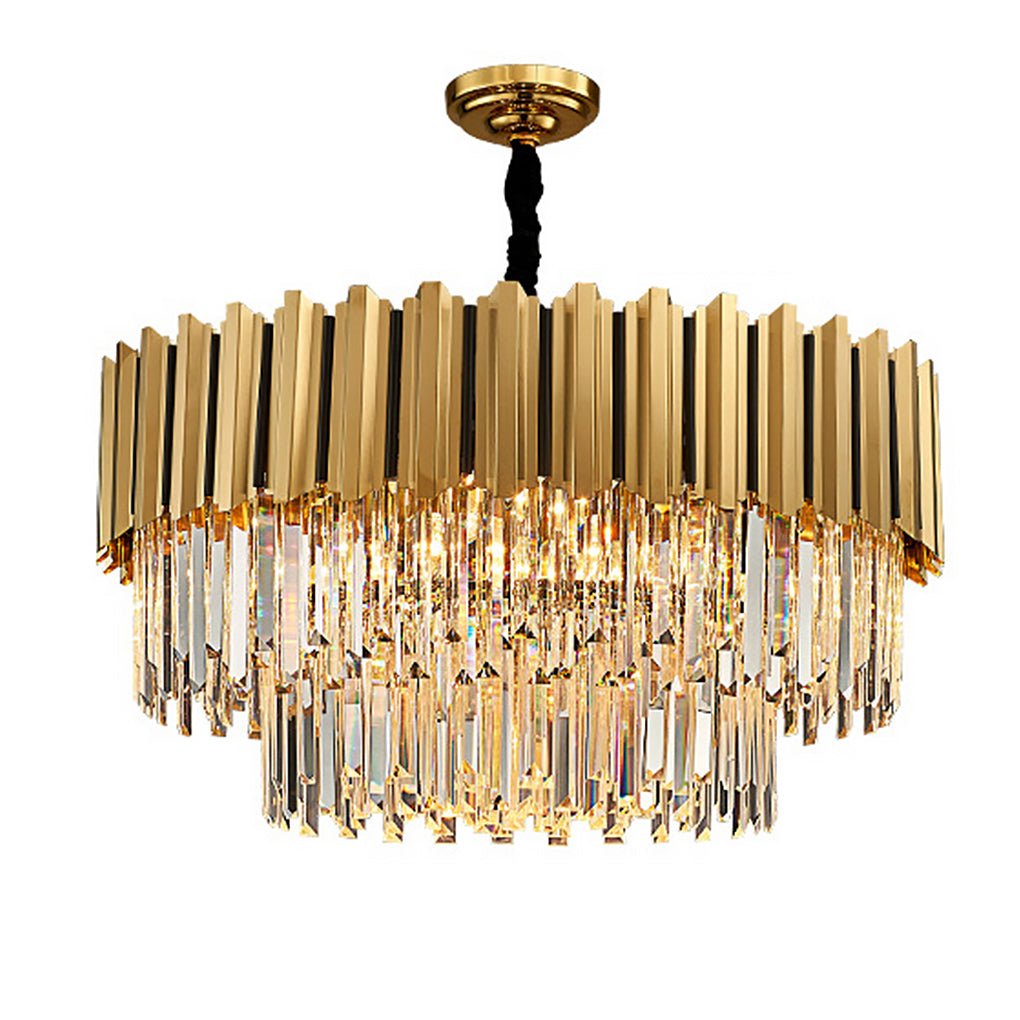 Contemporary Geometric Crystal LED Chandelier Lighting for Sophisticated Interiors