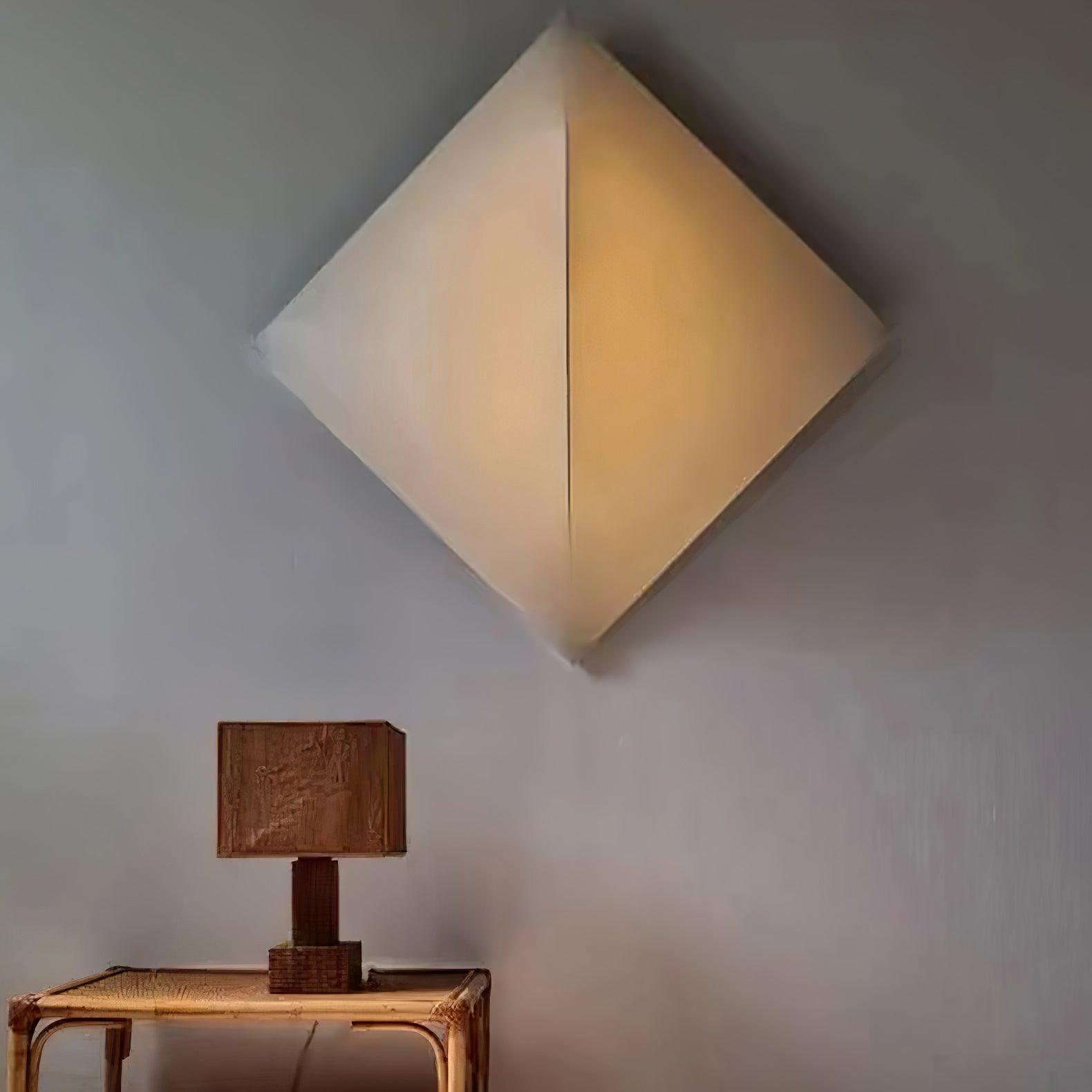 Contemporary Geometric Fabric LED Wall Sconce for Living Room and Bedroom Lighting