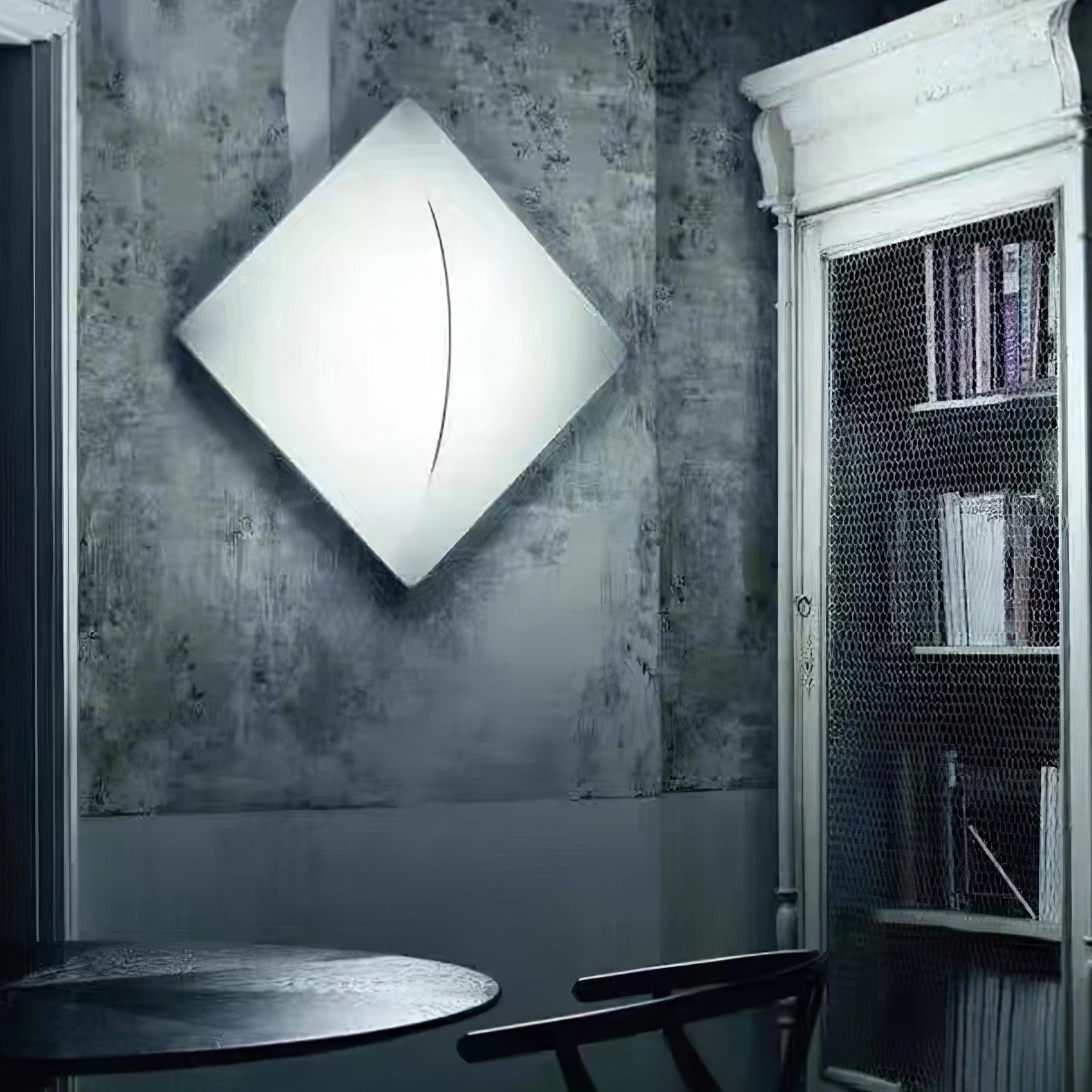 Contemporary Geometric Fabric LED Wall Sconce for Living Room and Bedroom Lighting