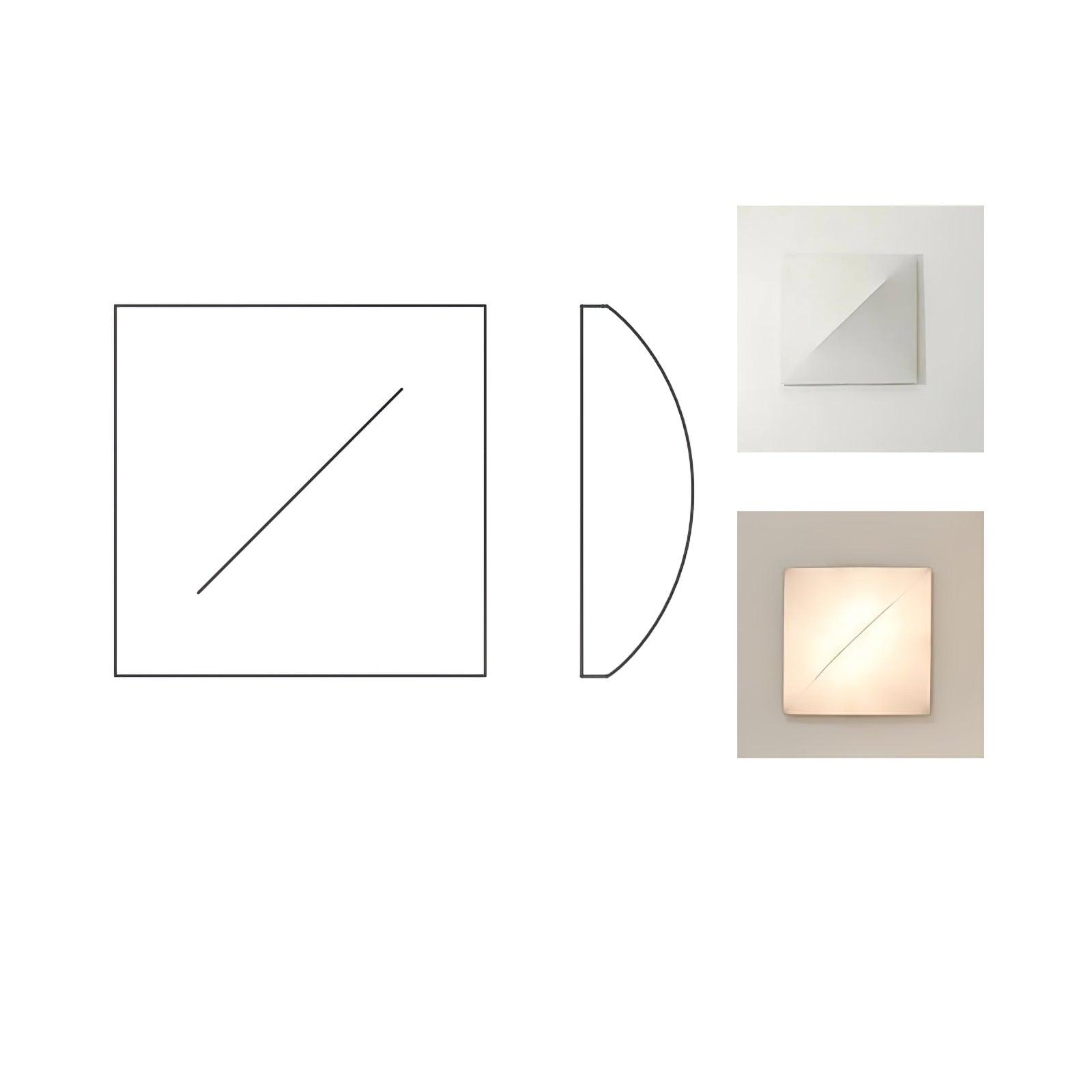 Contemporary Geometric Fabric LED Wall Sconce for Living Room and Bedroom Lighting