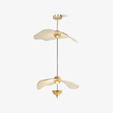 Contemporary Gold Double Biscuit LED Pendant Light for Modern Dining Room Lighting