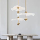 Contemporary Gold Double Biscuit LED Pendant Light for Modern Dining Room Lighting