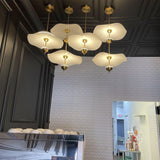 Contemporary Gold Double Biscuit LED Pendant Light for Modern Dining Room Lighting