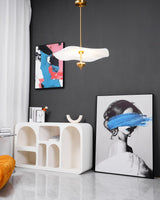 Contemporary Gold Double Biscuit LED Pendant Light for Modern Dining Room Lighting