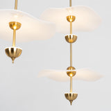 Contemporary Gold Double Biscuit LED Pendant Light for Modern Dining Room Lighting