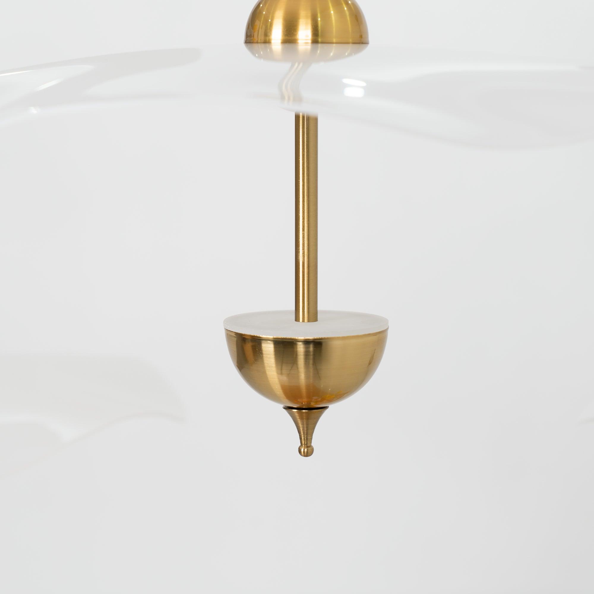 Contemporary Gold Double Biscuit LED Pendant Light for Modern Dining Room Lighting