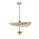 Contemporary Gold Double Biscuit LED Pendant Light for Modern Dining Room Lighting