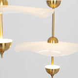 Contemporary Gold Double Biscuit LED Pendant Light for Modern Dining Room Lighting