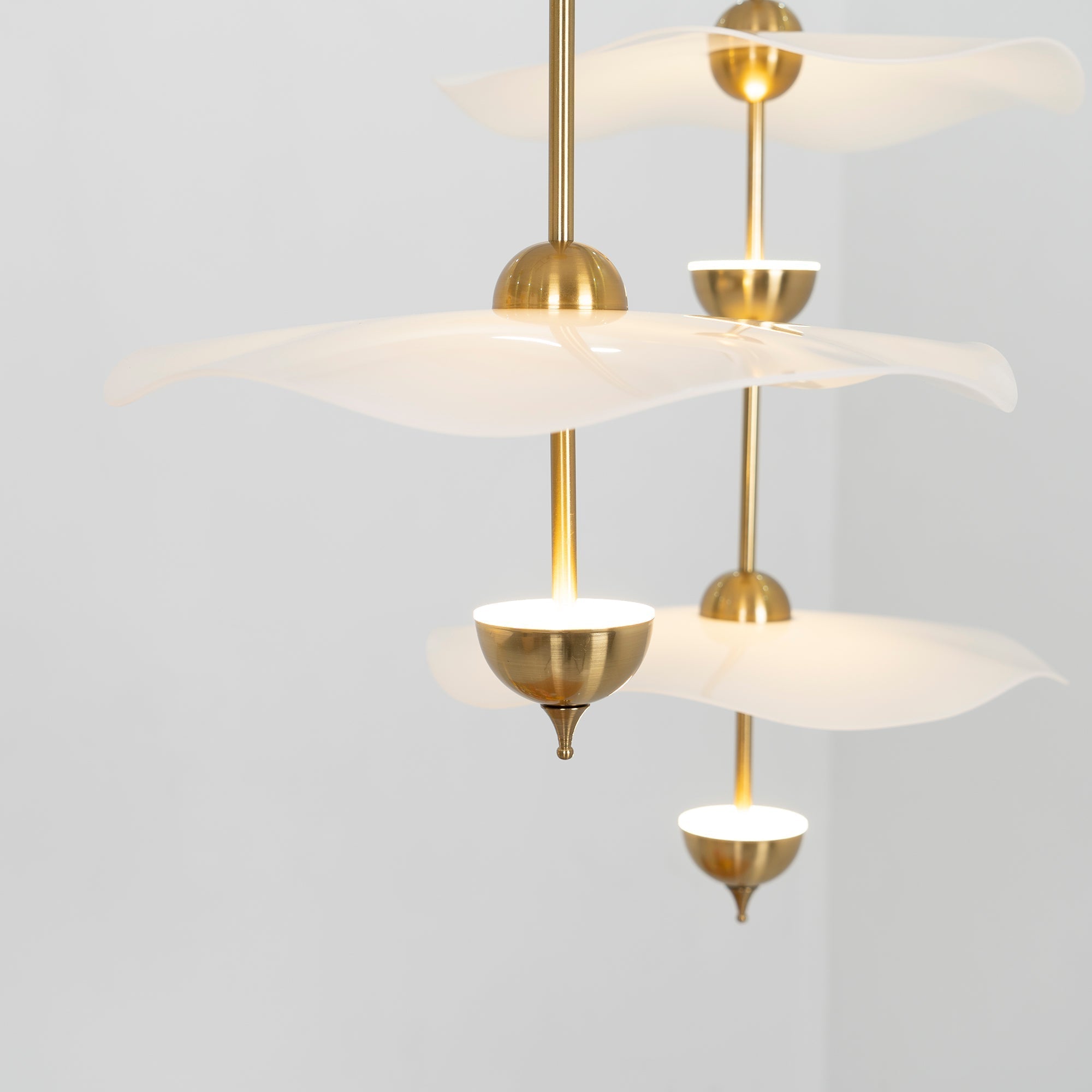 Contemporary Gold Double Biscuit LED Pendant Light for Modern Dining Room Lighting