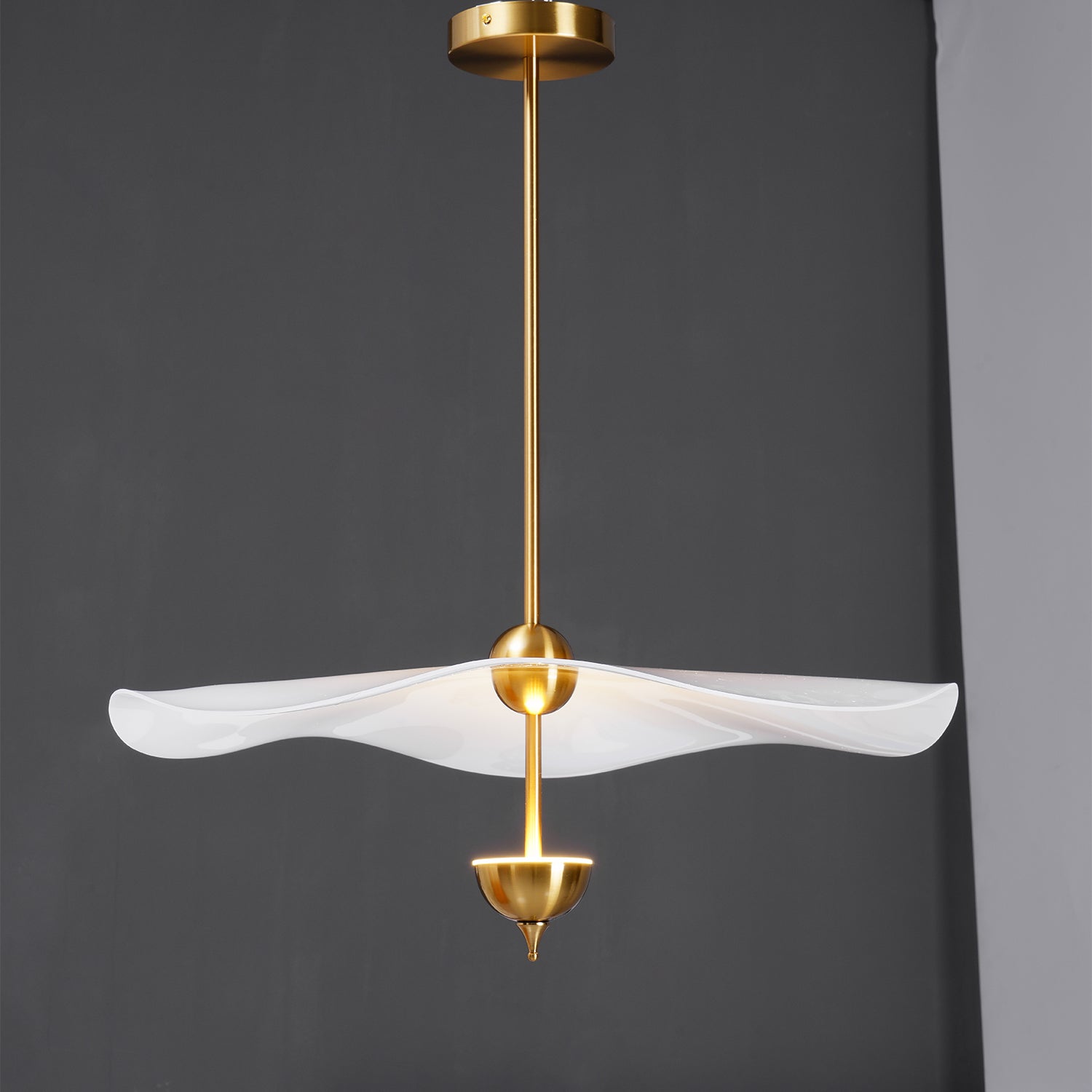Contemporary Gold Double Biscuit LED Pendant Light for Modern Dining Room Lighting