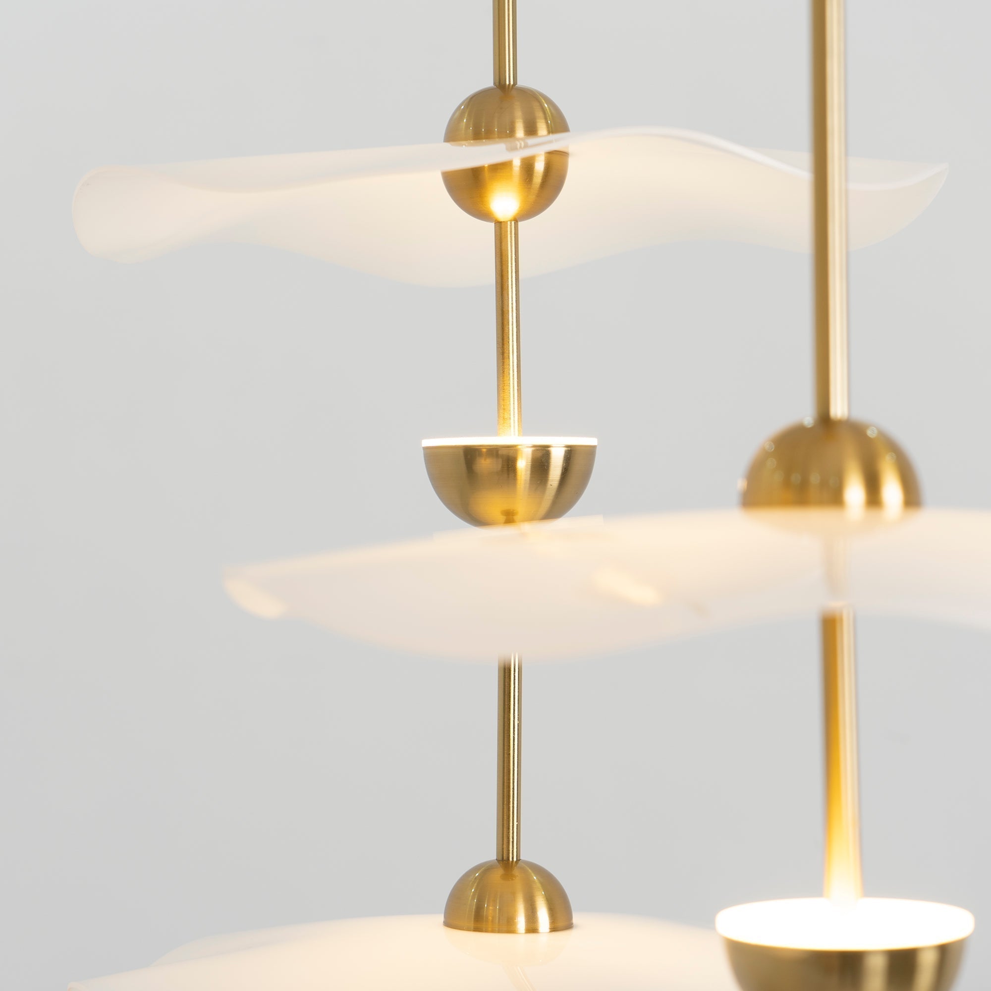 Contemporary Gold Double Biscuit LED Pendant Light for Modern Dining Room Lighting