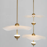 Contemporary Gold Double Biscuit LED Pendant Light for Modern Dining Room Lighting