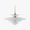 Contemporary Gold Metal Grid Glass Pendant Light for Modern Interiors